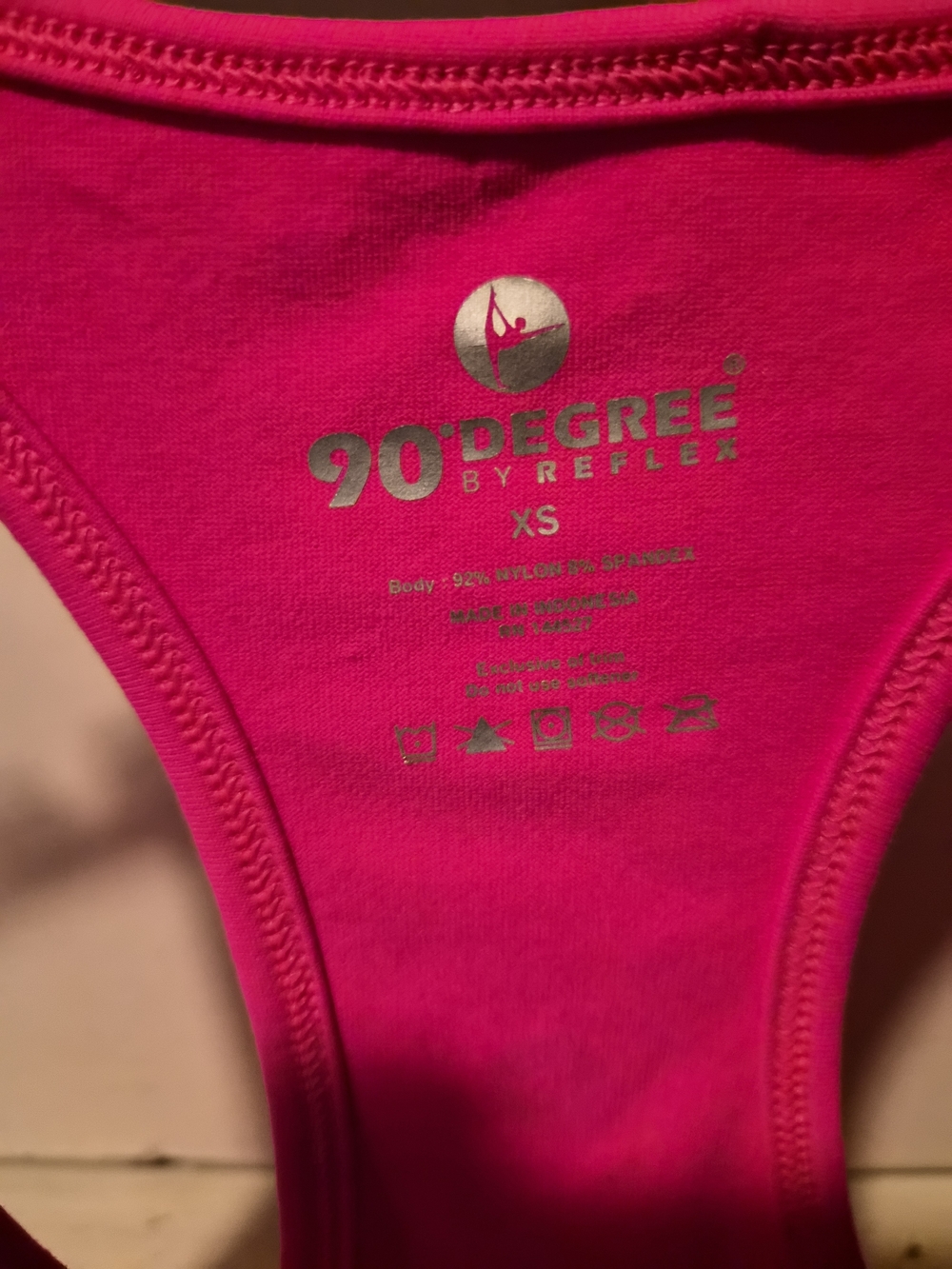 NWT 90 Degree By Reflex Pink Blaze Racerback Tank XS - Picture 5 of 11